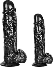 SAHOOSAFETY Penis replica anal dildo penis dildo with suction cup, extra large thick penis dildo, giant dildo anal plug sex toy for women(M)