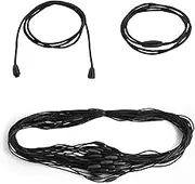 Grevosea 30 Sets Necklace Cord, Replacement Necklace Cords with Breakaway Clasps Nylon Lanyard Cord and Safety Breakaway Clasps Breakaway Lanyard for Necklaces Bracelets Jewelry Making (Black)