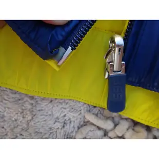 正品 adidas 藍黃雙色 雙面穿 羽絨背心/外套 size: 164