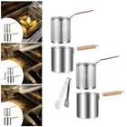 Deep Fryer Pot with Strainer Basket Cooking Tool Sturdy Practical 3L Deep Frying