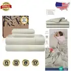 Elegant Silver King Size Bedding Set - 4PC 800 TC Ultrafine Cotton Sheets