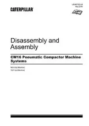 Caterpillar CW16 Compactor Machine SYSTEM Disassembly Assembly Service Manual