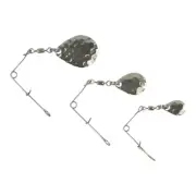 Swimerz Jig Spinner, Large, Hammered Silver (Nickel coated) 5 Pack, buzz spinner