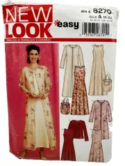 New Look Sewing Pattern 6270 Misses Size 10-22 Dress Jacket match Set Tote Bag