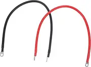 MUCKLILY 2pcs Heavy Duty Car Battery Cable Wire Mm² Terminal Jumper Cable Reliable Power Supply for Vehicles Easy Installation Compatible with Rvs and Yachts
