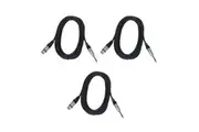 BravoPro AP2117-06 6M 3pin Female XLR to 6.35mm Jack Plug Mic. Cable x3