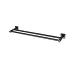 New Double Towel Rail 60cm Bath Rack Matte Black Square Phoenix Radii RS813 MB
