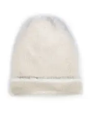 Beige Logo Embroidered Beanie