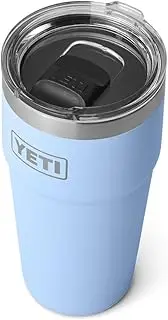 YETI Rambler 20 oz Stackable Tumbler, Stainless Steel, Vacuum Insulated with MagSlider Lid, Big Sky Blue