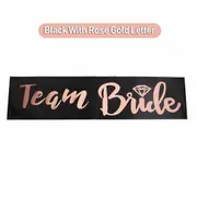 Team Bride Black Rose Gold Team Bride Hens Party Sash Sashes Girls Do Night Bachelorette AU