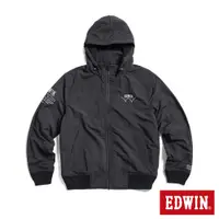 在飛比找蝦皮商城優惠-EDWIN EDGE 都會經典印花連帽外套(黑色)-男款