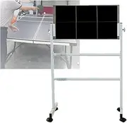 Vertical Table Tennis Rebound Board, Ping Pong Self Training Tool with Wheels, Accessory for Clubs Office Home Gyms Schools