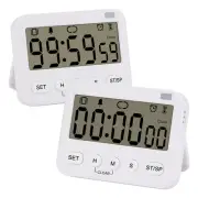 2pk Digital Timer Clock, 2 Pack Premium Multi-Function Digital Clock Countdow...