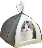 Dog Bed - Cute Kitten Cave | Cat Plush Nest, Cat Bed with, Potable Sleeping Snooze Cute Ear Shaped Cats Resting House, Small Dog Bed House for Dog