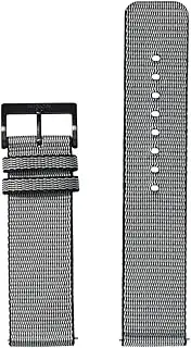[NIXON] #TIDE BA007-180-00 Replacement Strap for Watches with 23 mm Nylon Black/Silver with Stainless Steel Buckle and Recycled Plastic Strap Eyelet, Black/Silver, 23mm, Strap