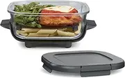 Ninja 6 Cup TempWare Glass Container with Leak-Proof Storage lid, Compatible with Ninja Crispi Portable Cooking System, Microwave, Freezer and Dishwasher Safe, PFAS Free Glass Cooking Surface