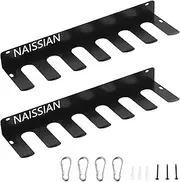 Naissian Baseball Bat Rack Display for Storage Holder Hanging Organizer Bat Rack Holder X2 for 10 Bats or Baseball Wall Mount Fence Hanger, Metal Heavy Duty(Pack of 2
