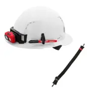 Milwaukee Hard Hat Full Brim White Vented Ratchet Chin Strap Type 1 Class C PPE