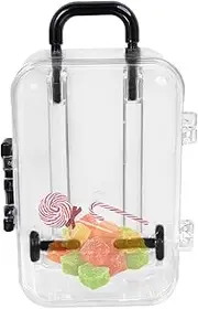 [LCMGKRUNSC] Tiny Luggage Toy - Clear Tiny Container | Suitcase Box for Birthday, Weddings, Old Home Decoration, Travel Packaging Box