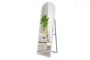 LED Full Length Mirror Vanity Arched Body Dressing Floor Free Standing Hanging Leaning Lighted Wall Lighted Bedroom Hallway 3 Light Colours 50x2x160cm