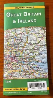 GREAT BRITAIN/IRELAND ROAD MAP International Highway EUROPE AAA/GM JOHNSON 2023