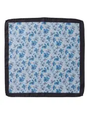 [Gibson] Soft Floral Silk Pocket Square in Sky