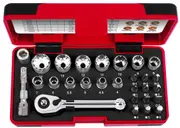Ampro 1/4" Drive Socket and Bit Set 28 Piece T33722