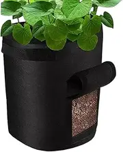 Garden Potato Grow Bags, Vegetables Growing Container with Flip and Handles, Nonwoven Fabric Garden Potato Pot, Carrot Taro Growing Bag for Home