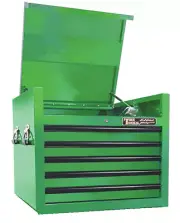 Top Tool Chest 27" Godfather Series 5 Drawer Tool Box Green T&E Tools TE-GF2705G