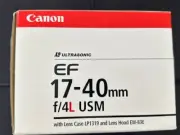 canon ef 17-40 mm f/4 l usm Box Only