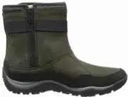 Merrell Waterproof Leather Ankle Boots Murren Strap Pewter