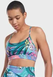 NWT$45 Reebok Jetsons Meet Flintstones Aop Lux Strappy Bra Size M HE3339