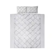 Giselle Bedding Quilt Cover Set Diamond Grey Super King