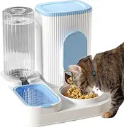 Gmokluytw Automatic Pet Feeder | Dog Feeder Automatic Cat Food Dispenser,2 in 1 Feeding Station Container Pet Supplies, Freshness Preservation Water Bowl for Small Medium Large Pets