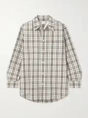 [Bottega Veneta] Bottega Veneta - Oversized Checked Cotton Shirt - Light brown - IT34 IT 34 Brown