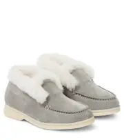 [Loro Piana Kids] Loro Piana Kids Open Walk suede ankle boots UK 13 grey