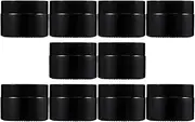 PAMINGONO 10pcs Travel Toiletry Bottle Facial Cream Jars for Cosmetics Storage Portable Makeup Glass Bottles Sub Package Jar 30g Cream Bottles Black
