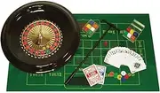 16-Inch Russian Plastic Turntable Supplies with Mini Felt, 120 Chips, Cards, Ball, Marker and Rake for Entertainment