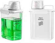 MILIOG Multi-Use Laundry Detergent Dispenser & Airtight Food Storage Container - Clear BPA-Free Plastic with Lids, Measuring Cup for Detergent, Rice, Pet Food, Kitchen Pantry Organization (2)