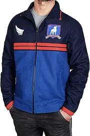 Ted Jason Sudeikis Blue Track Jacket Bomber Jacket- Lasso Football Coach Jacket for Mens