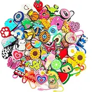 20Pcs Random Different Straw Cover Toppers for Stanley 40oz Cute Tumbler Straw Cap Reusable Straw Tips for 0.4inch Straws Stanley Cup Accessories, fit 0.35-0.4inch（10mm）Straws