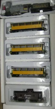 HO SCENIC RAILROAD TRAIN SET CP 0-4-0 OLD TIME LOCO CANADIAN PACIFIC #RRCP-385