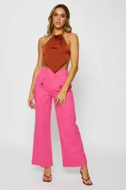 Pink Wide Leg Pants - Size 12, Women's Mr Harem Pant