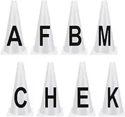 8 Pieces Dressage Cones Training Cones Easy to Set up Lightweight Letters Stable