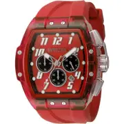 Invicta Men's Watch S1 Rally Quartz Chronograph Red Silicone Strap Date 45483