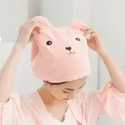 Animal Quick Dry Hair Drying Towel Pink - One Size