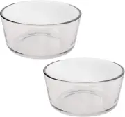 Pyrex Simply Store 7201 Round Clear Glass Storage Container - 2 Pack