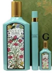 GUCCI Flora Gorgeous Jasmine Fragrance 3pc Set 3.3oz EDP Spray 5ml Mini 0.33oz