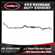 Redback 3" 409 SS Exhaust & Resonator for Toyota Landcruiser 79 1HZ Non Turbo