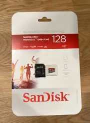 SanDisk Ultra 128GB Micro SD Class 10 microSDXC Memory Card - SDSQUAB-128G-AJLMA